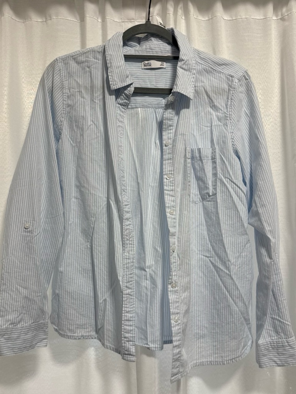 Croft & Barrow Light Blue Striped Women’s Button-Up Shirt